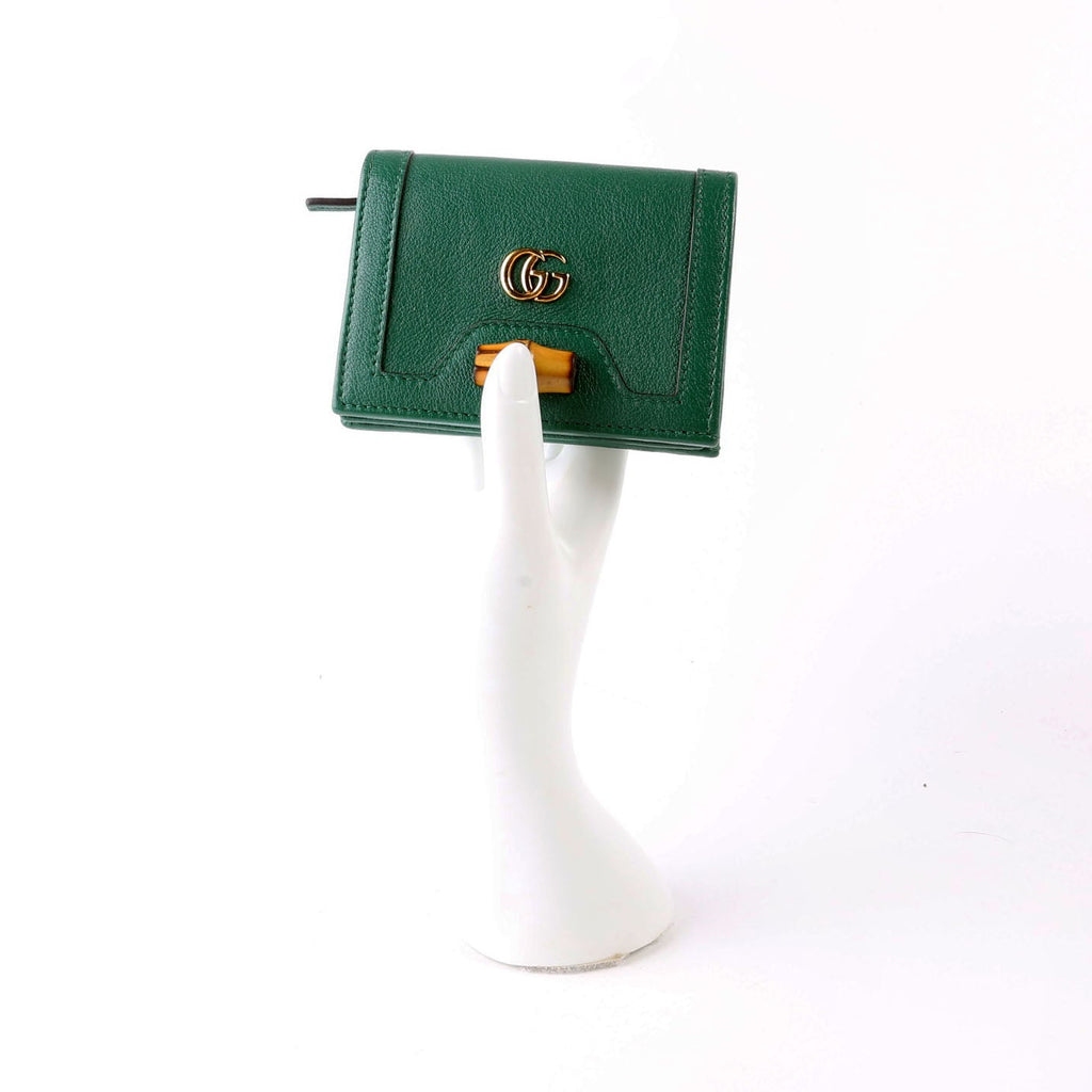 658244 Diana Card Case Wallet Green