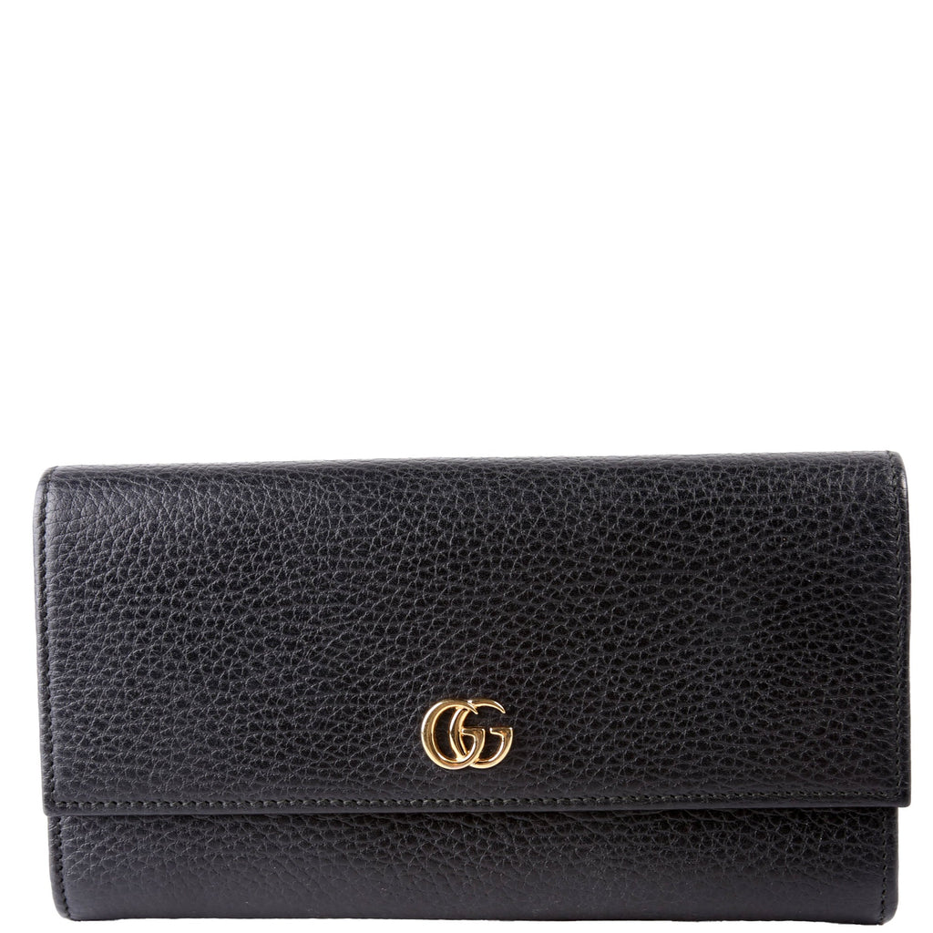 456116 Marmont Leather Wallet Black