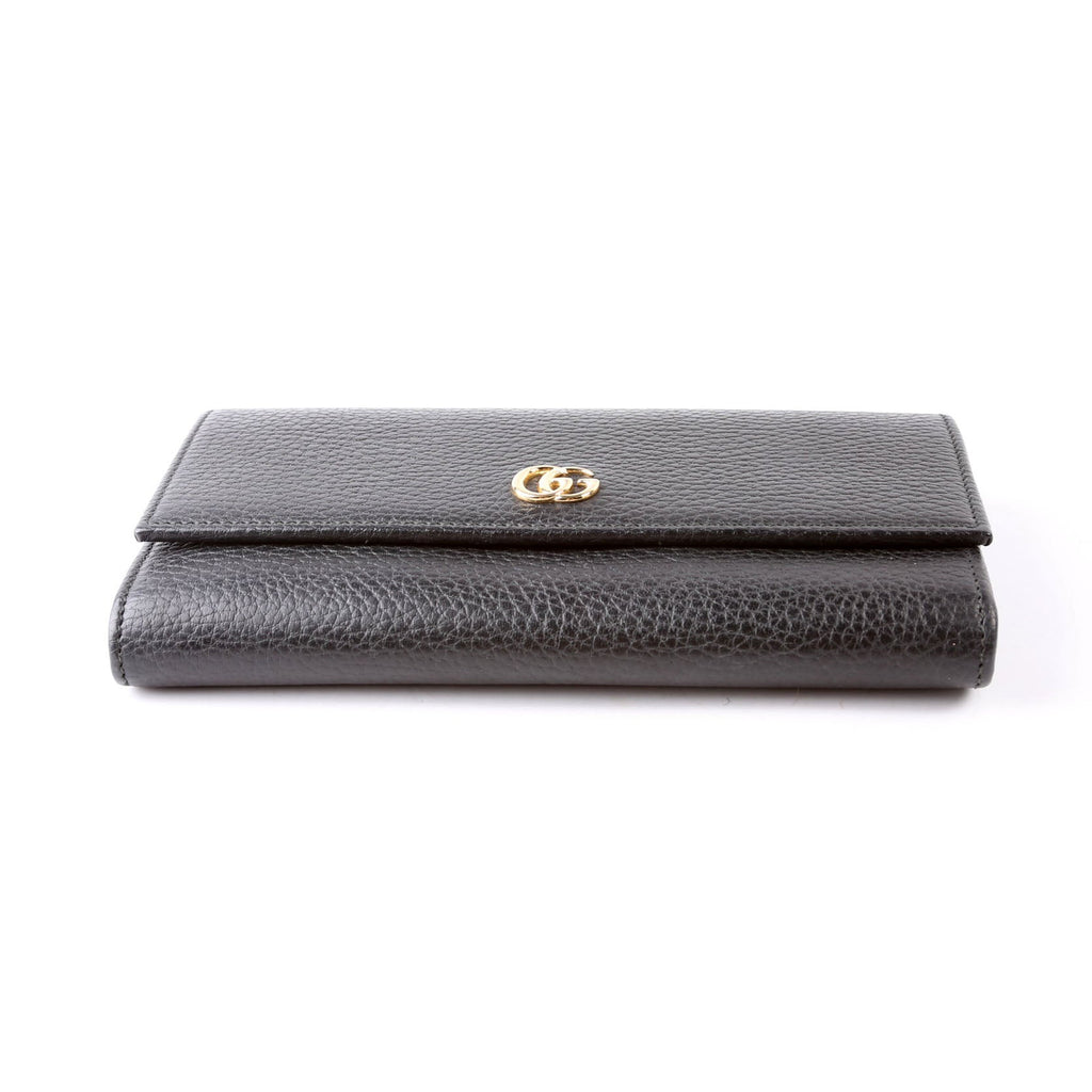 456116 Marmont Leather Wallet Black