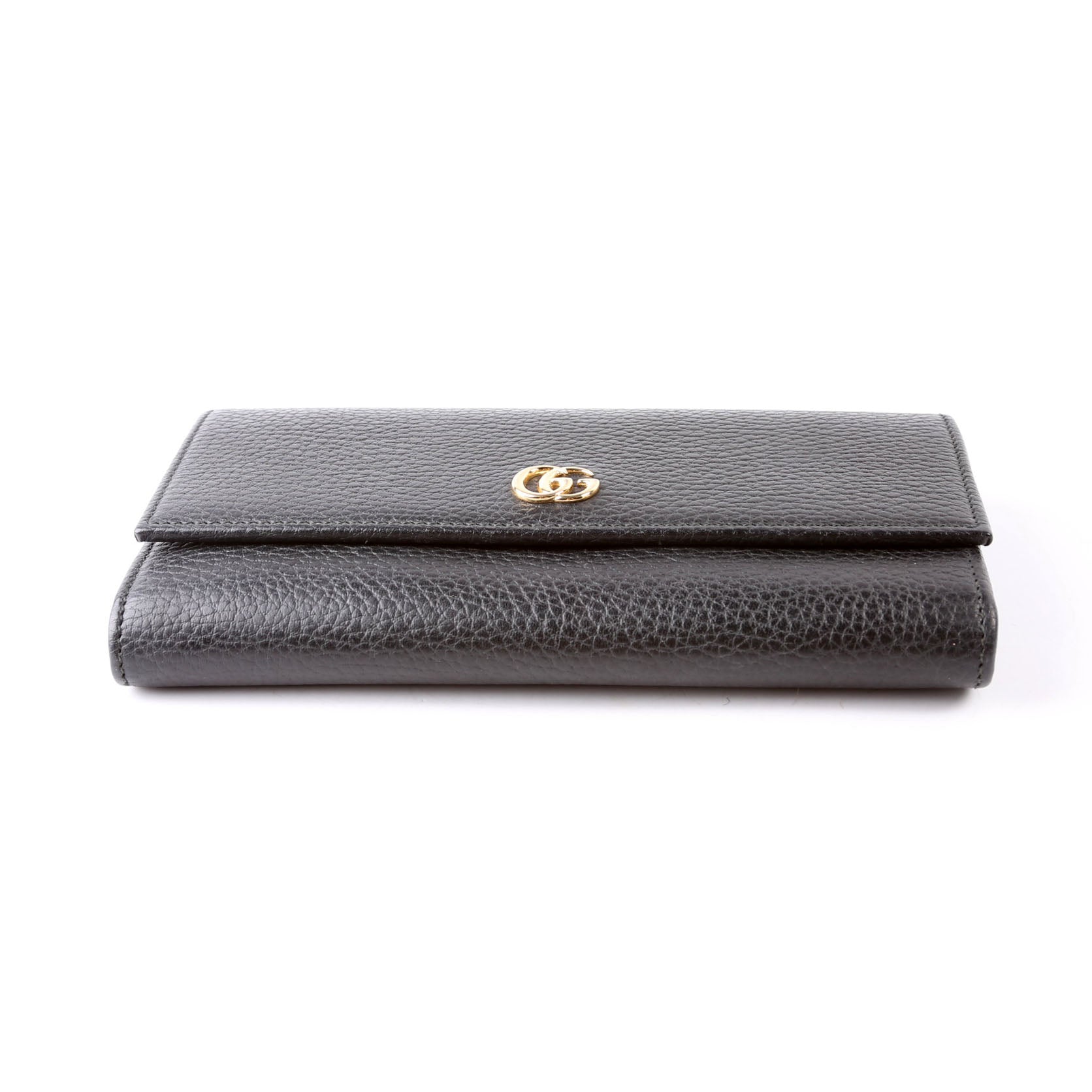 456116 Marmont Leather Wallet Black
