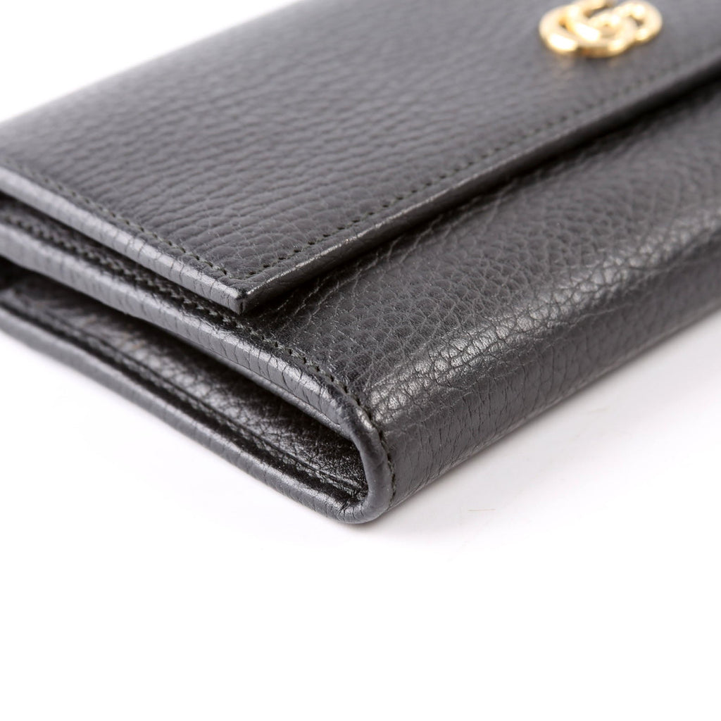 456116 Marmont Leather Wallet Black
