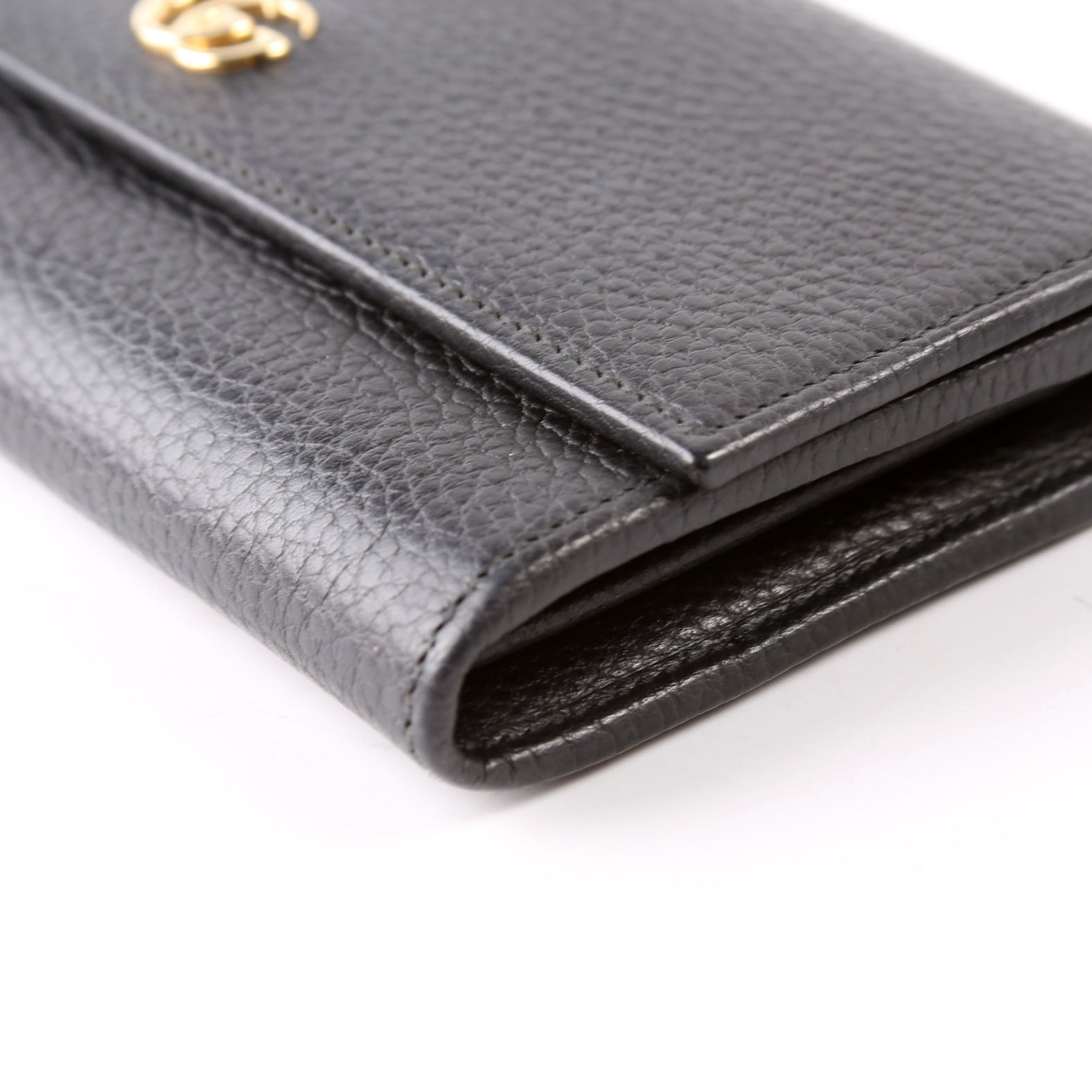 456116 Marmont Leather Wallet Black