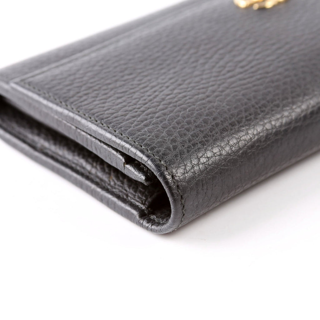 456116 Marmont Leather Wallet Black