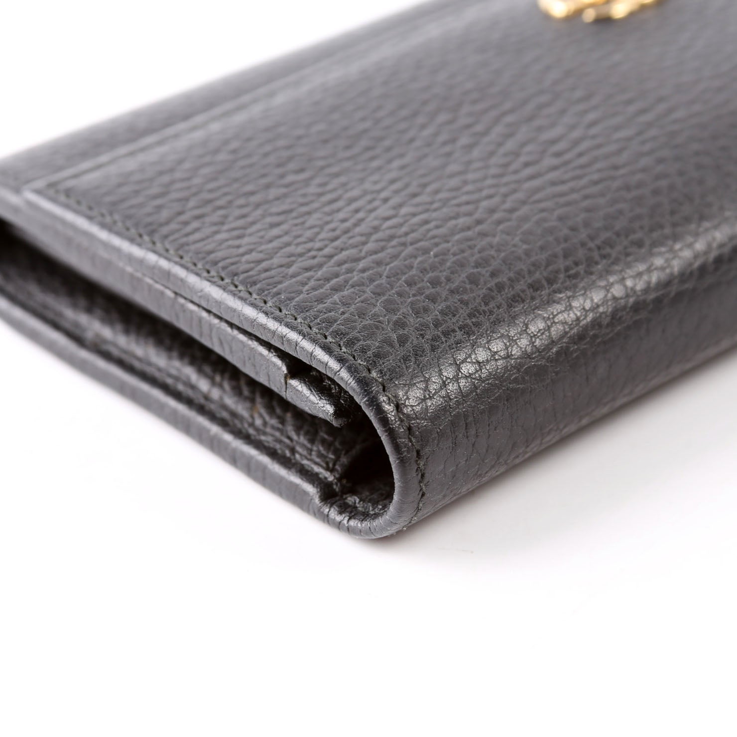 456116 Marmont Leather Wallet Black