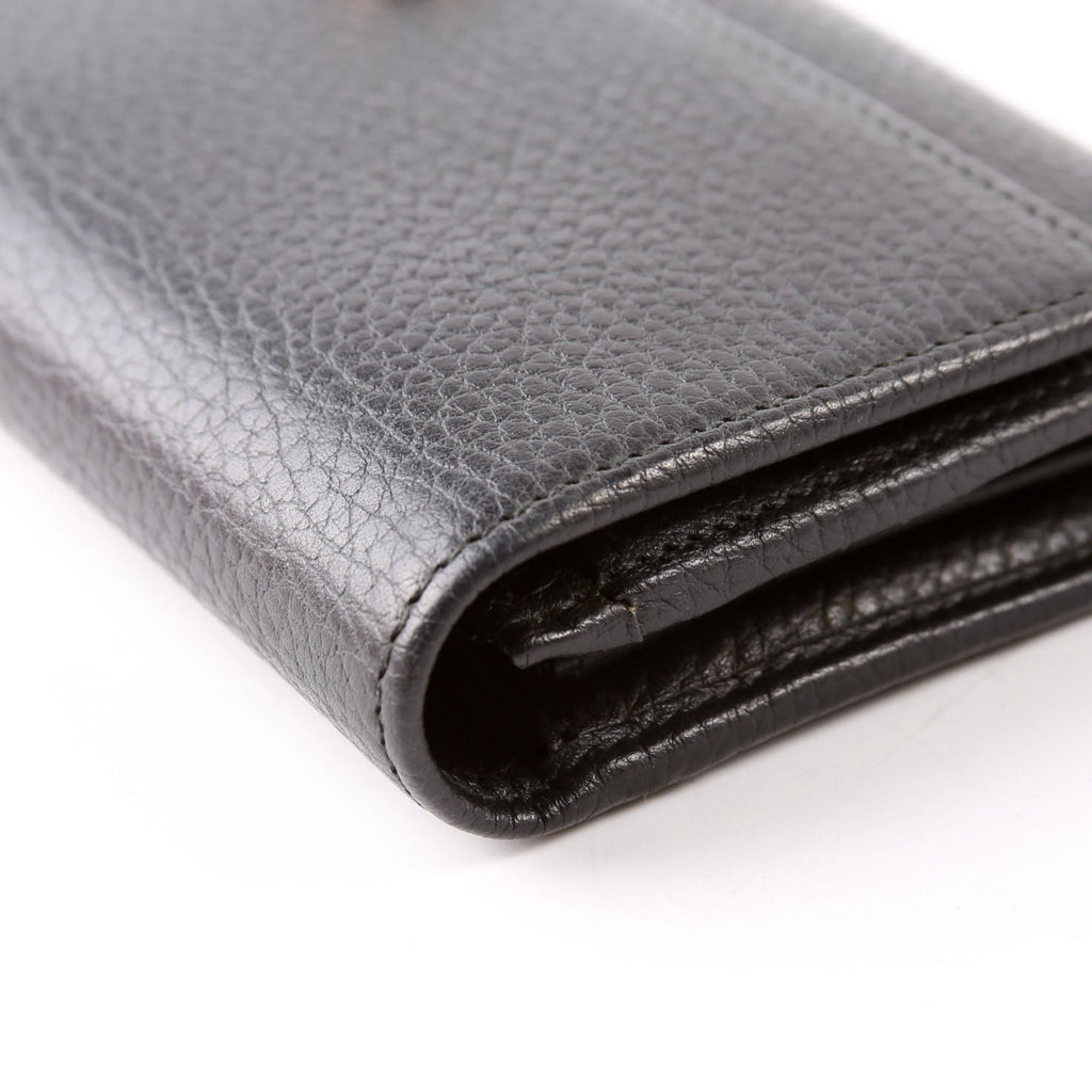 456116 Marmont Leather Wallet Black