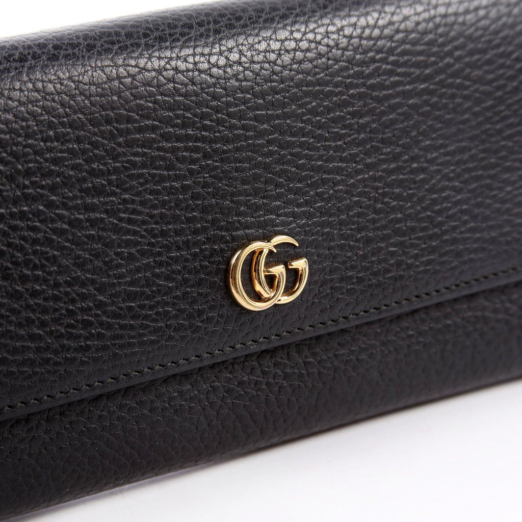 456116 Marmont Leather Wallet Black
