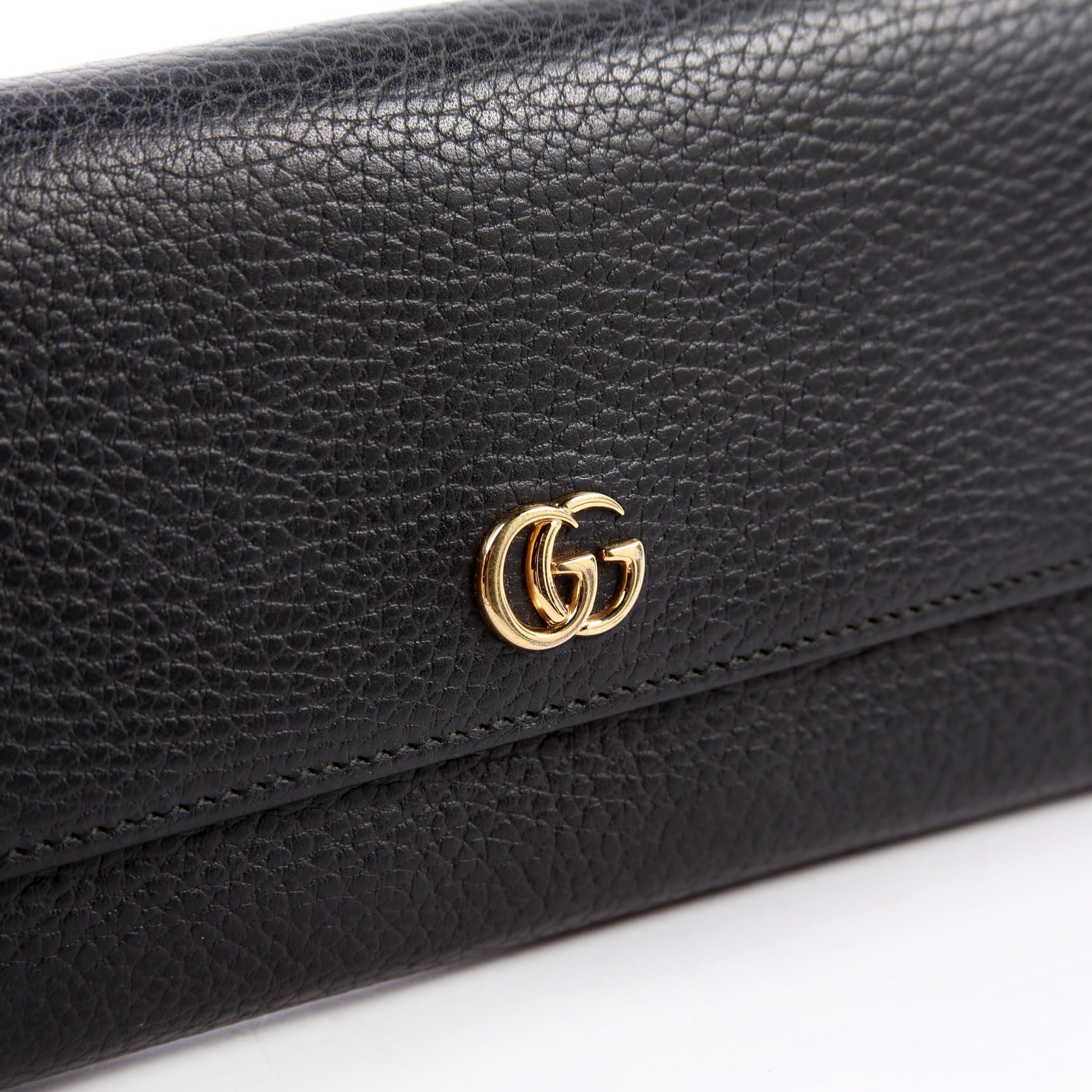 456116 Marmont Leather Wallet Black