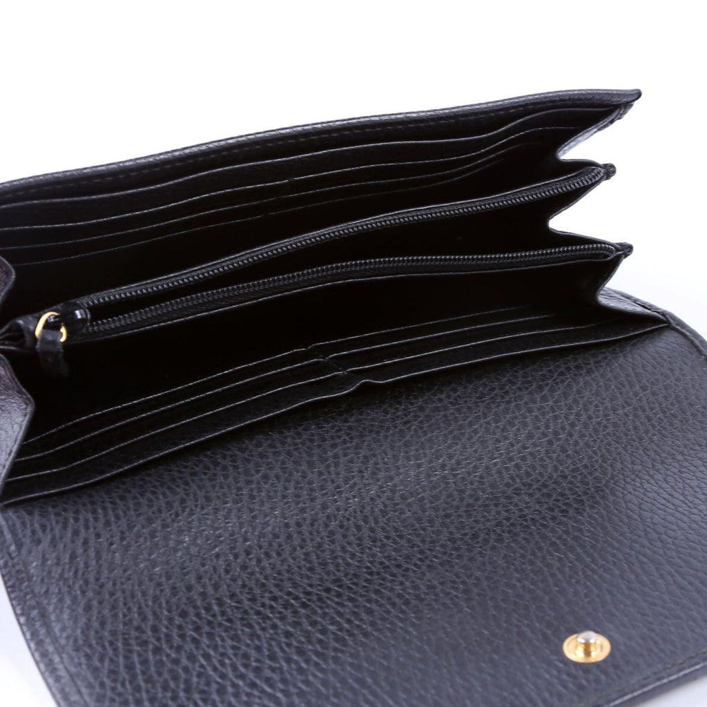 456116 Marmont Leather Wallet Black
