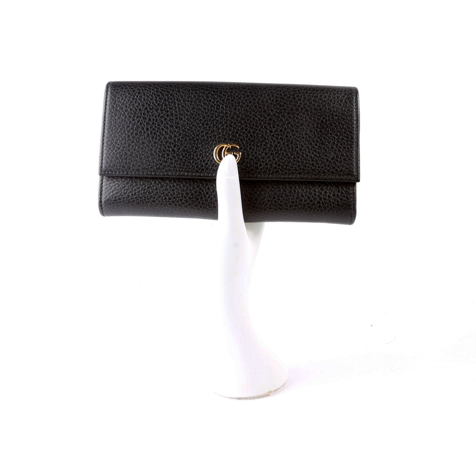 456116 Marmont Leather Wallet Black