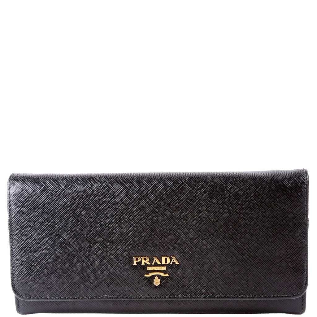 Saffiano Chain Wallet 1MH132 Black
