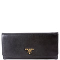 Saffiano Chain Wallet 1MH132 Black