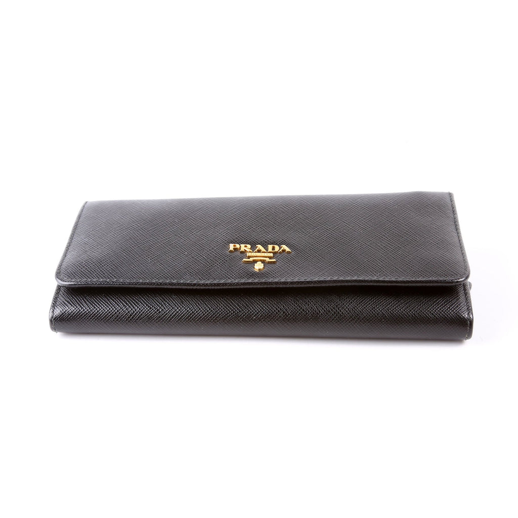 Saffiano Chain Wallet 1MH132 Black