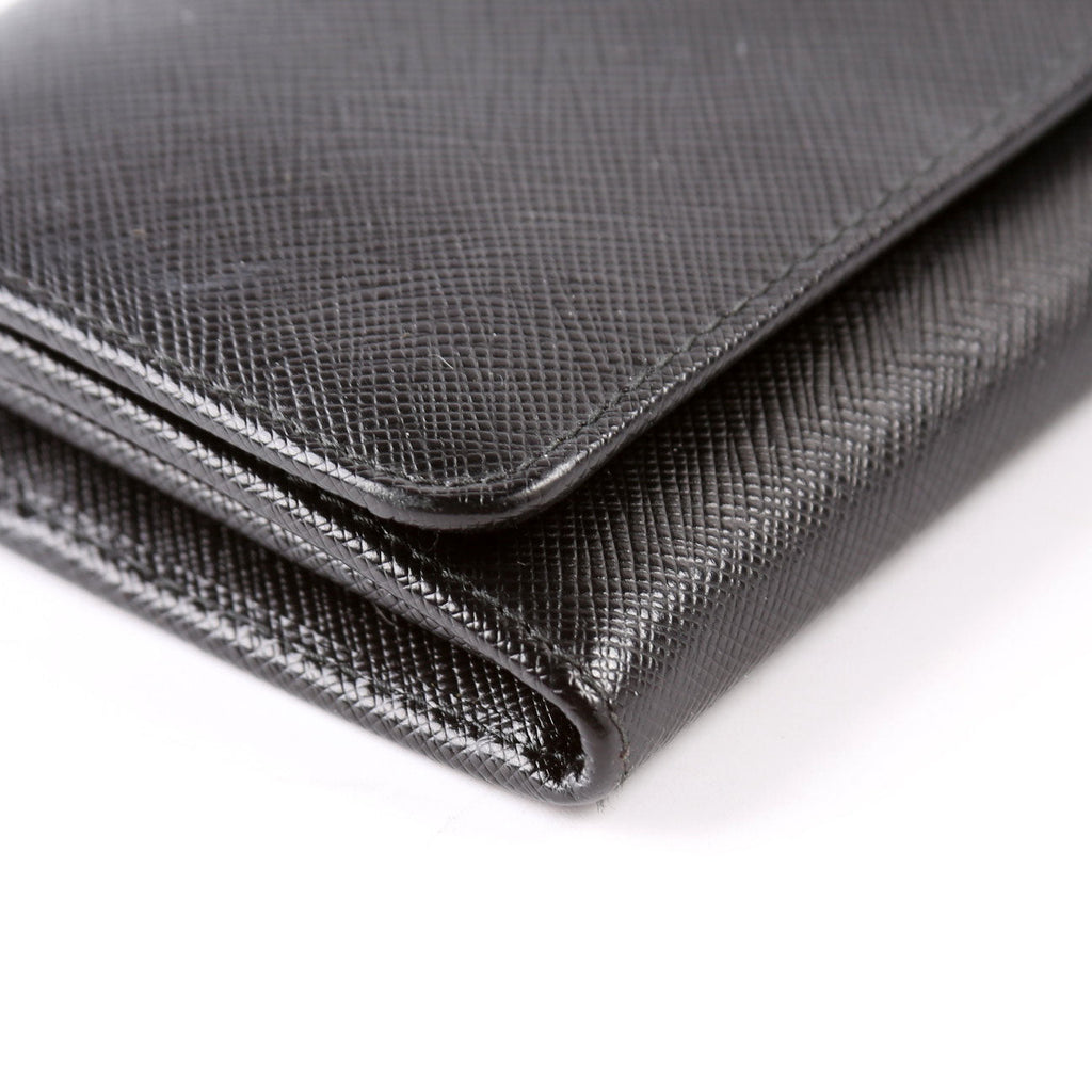 Saffiano Chain Wallet 1MH132 Black
