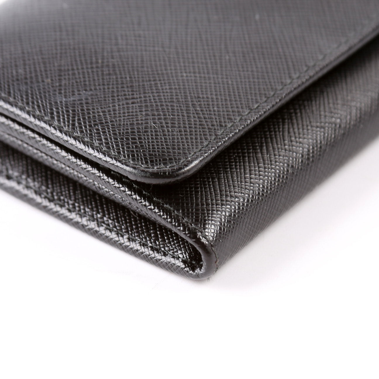 Saffiano Chain Wallet 1MH132 Black