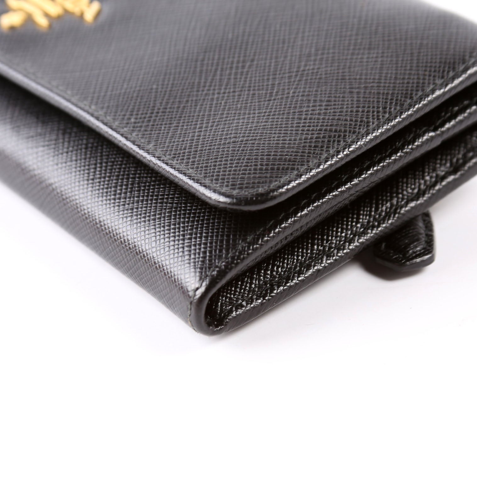 Saffiano Chain Wallet 1MH132 Black
