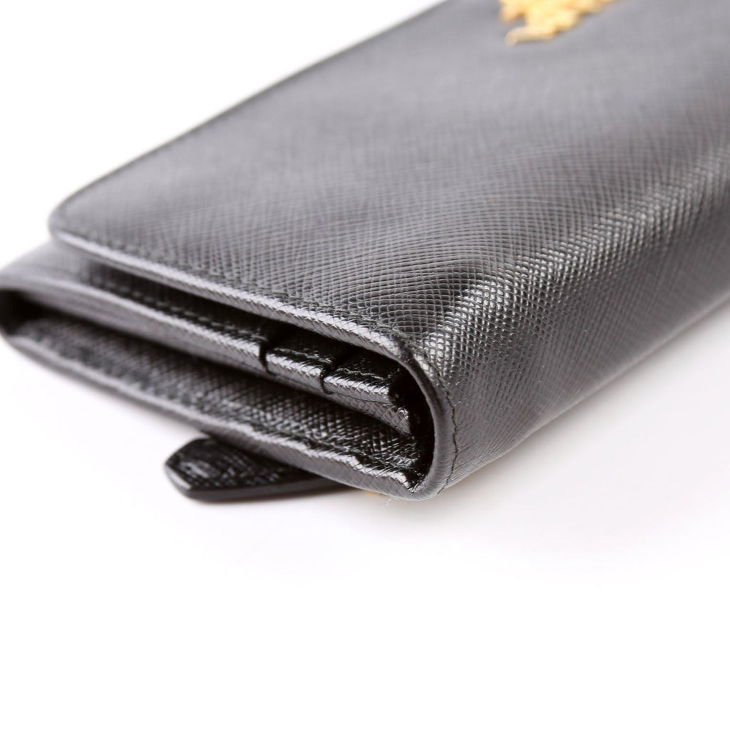 Saffiano Chain Wallet 1MH132 Black