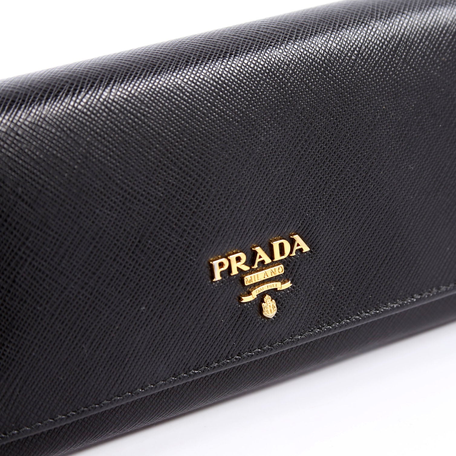 Saffiano Chain Wallet 1MH132 Black