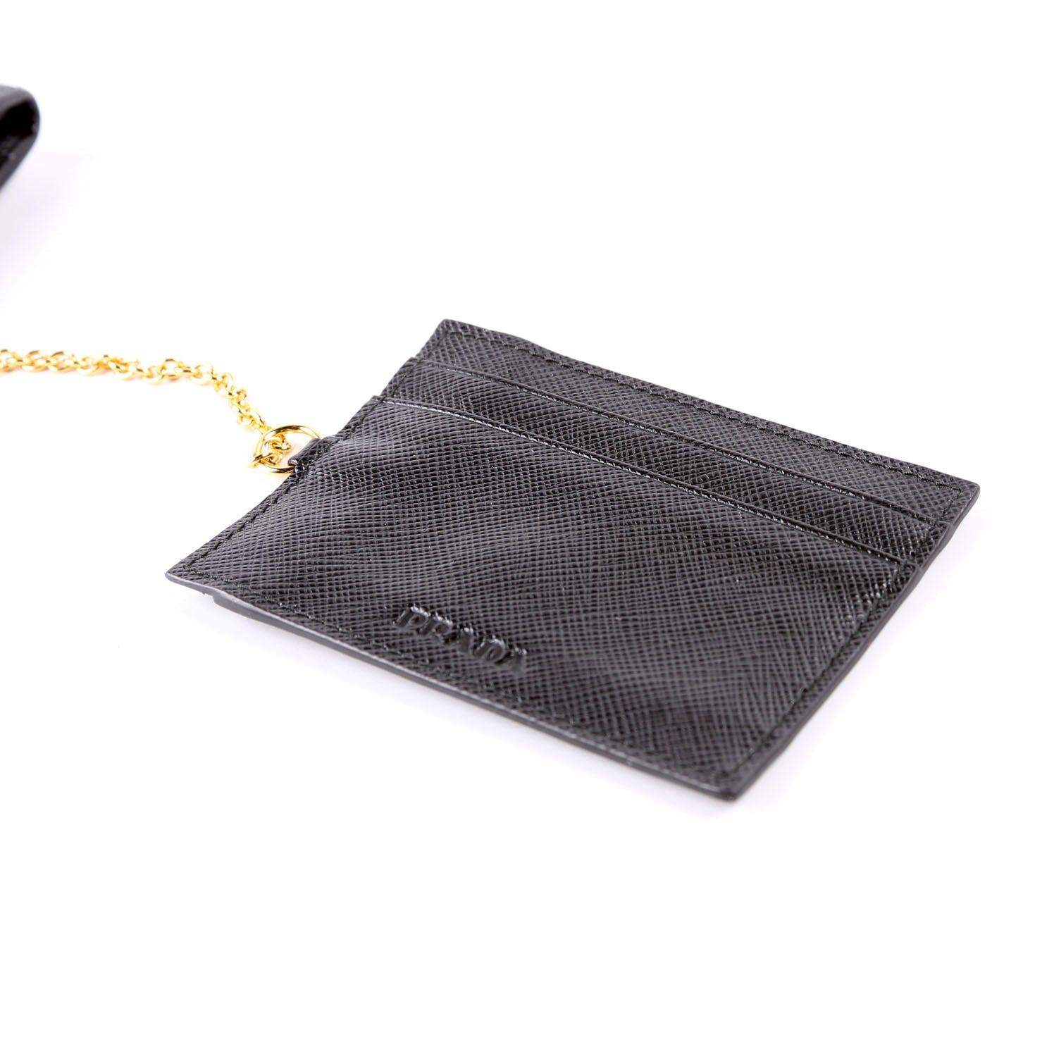 Saffiano Chain Wallet 1MH132 Black