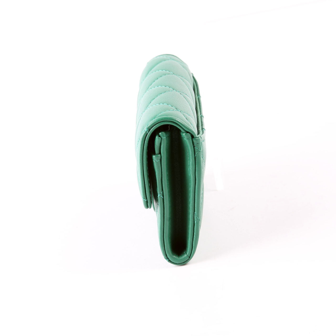 Classic Flap Card Holder Lambskin RFID Green