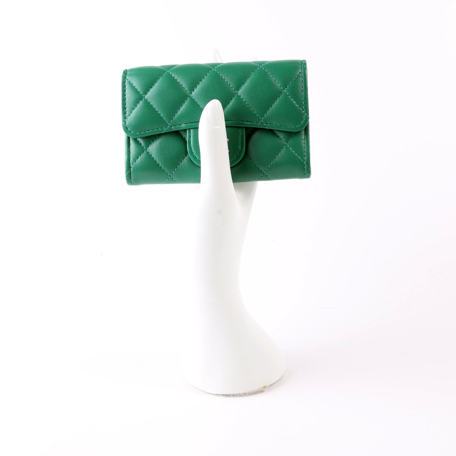 Classic Flap Card Holder Lambskin RFID Green