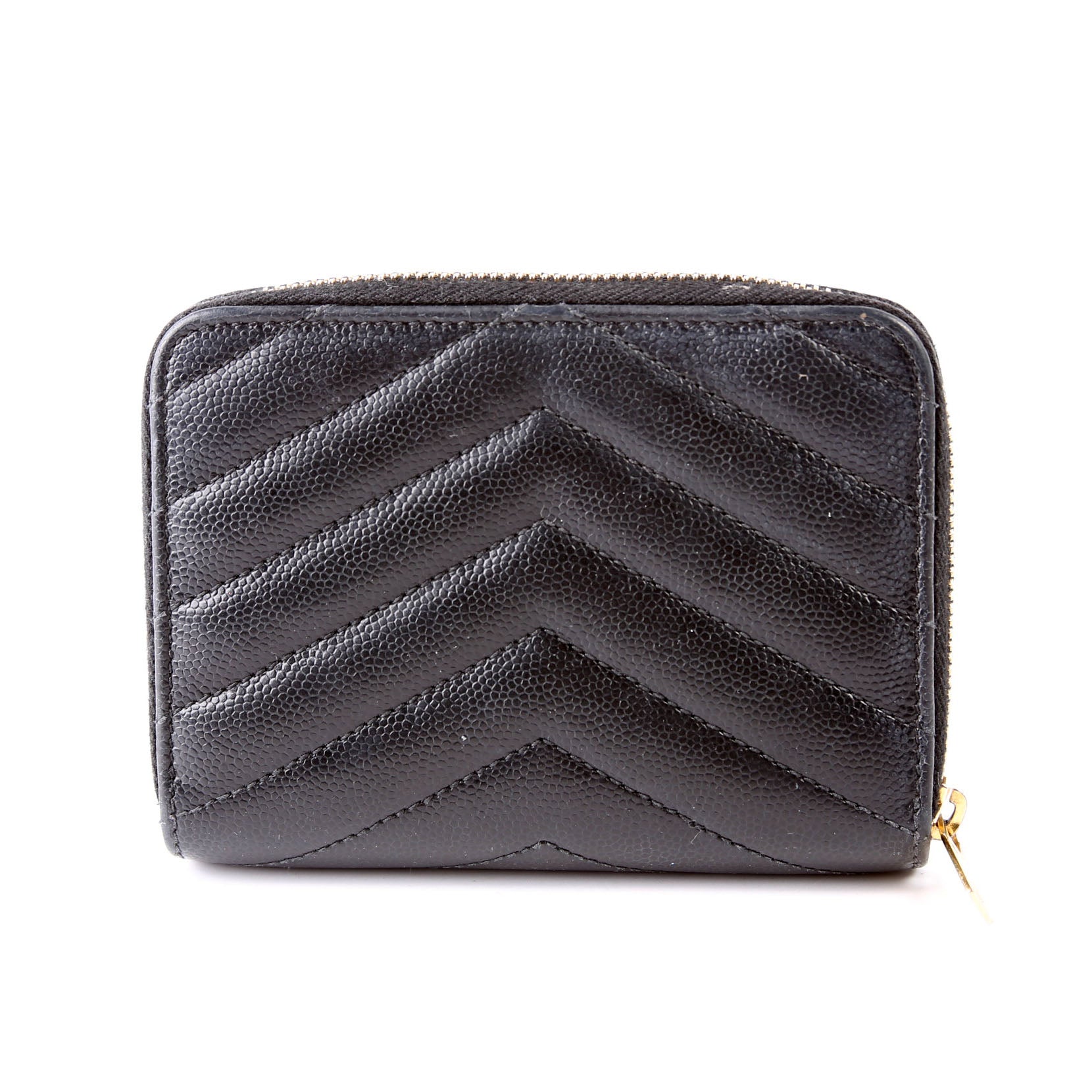 403723 Cassandre Grain de Poudre Zip Around Compact Wallet Black