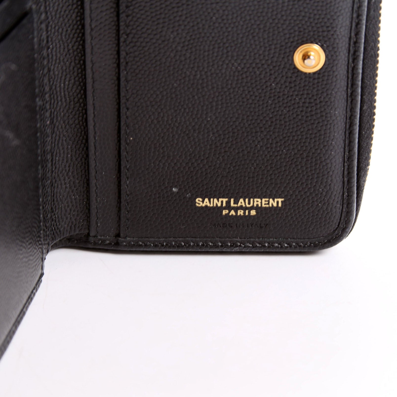 403723 Cassandre Grain de Poudre Zip Around Compact Wallet Black