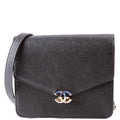 WOC Square Cuba Grained Calfskin Black