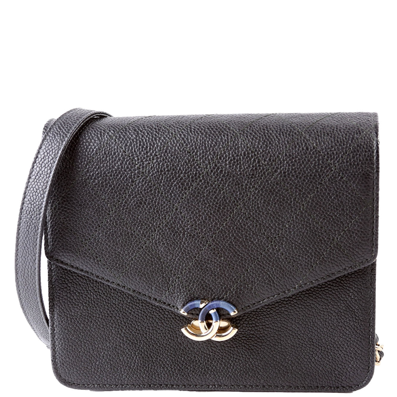 WOC Square Cuba Grained Calfskin Black