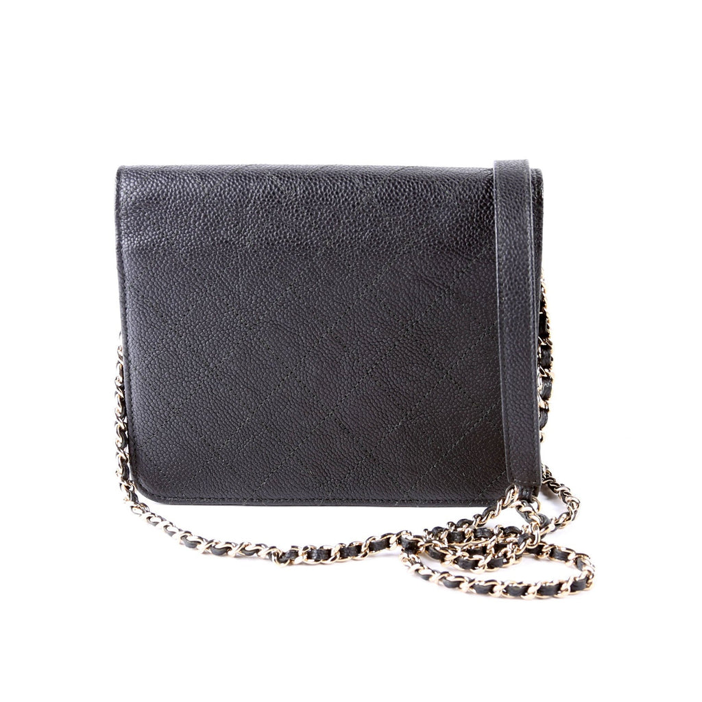 WOC Square Cuba Grained Calfskin Black