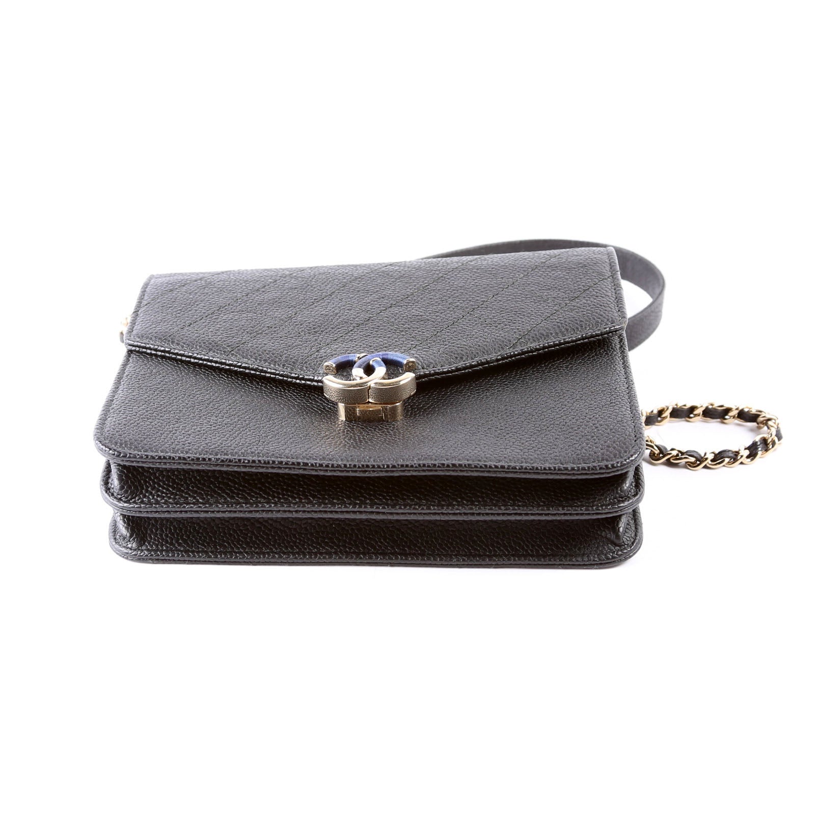 WOC Square Cuba Grained Calfskin Black
