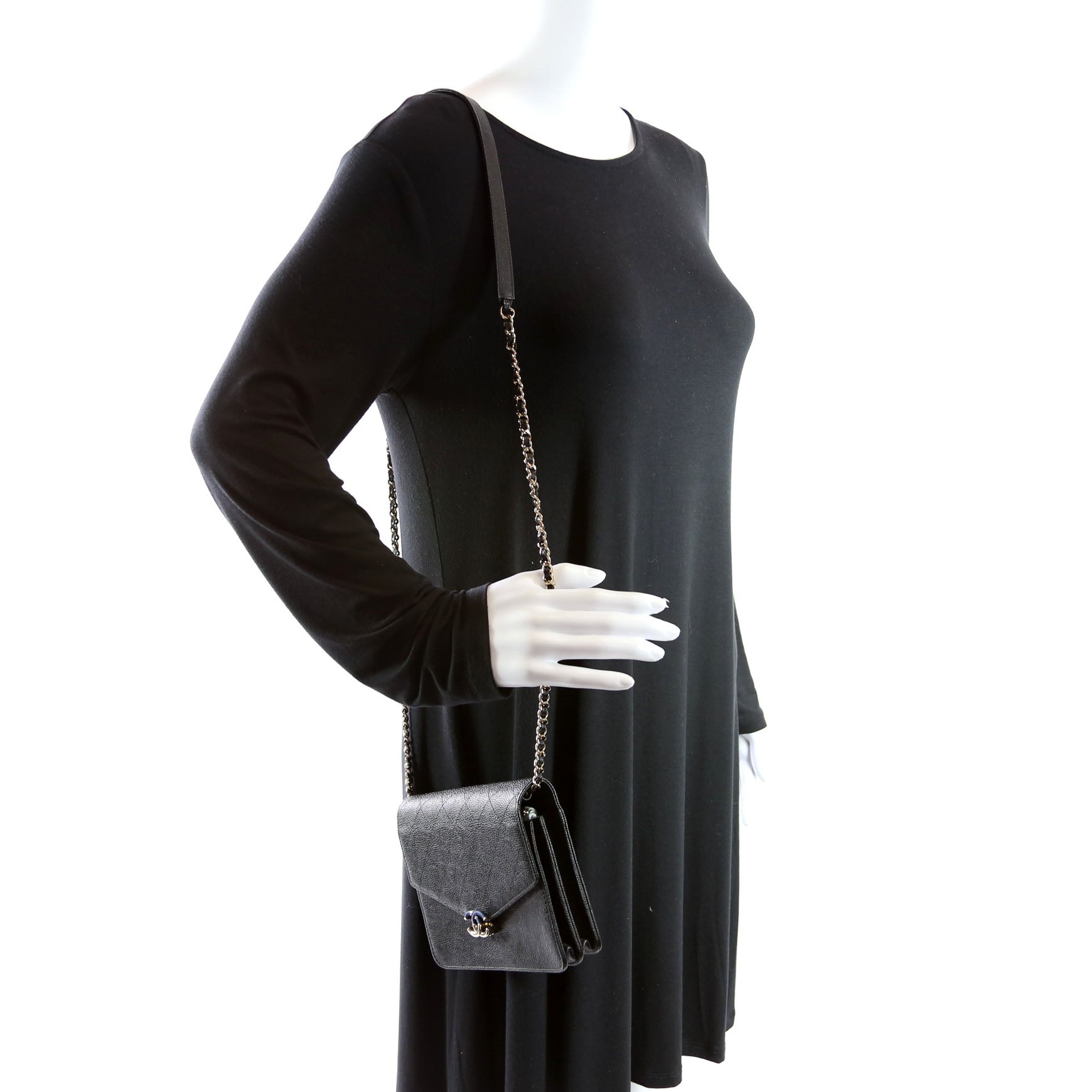 WOC Square Cuba Grained Calfskin Black