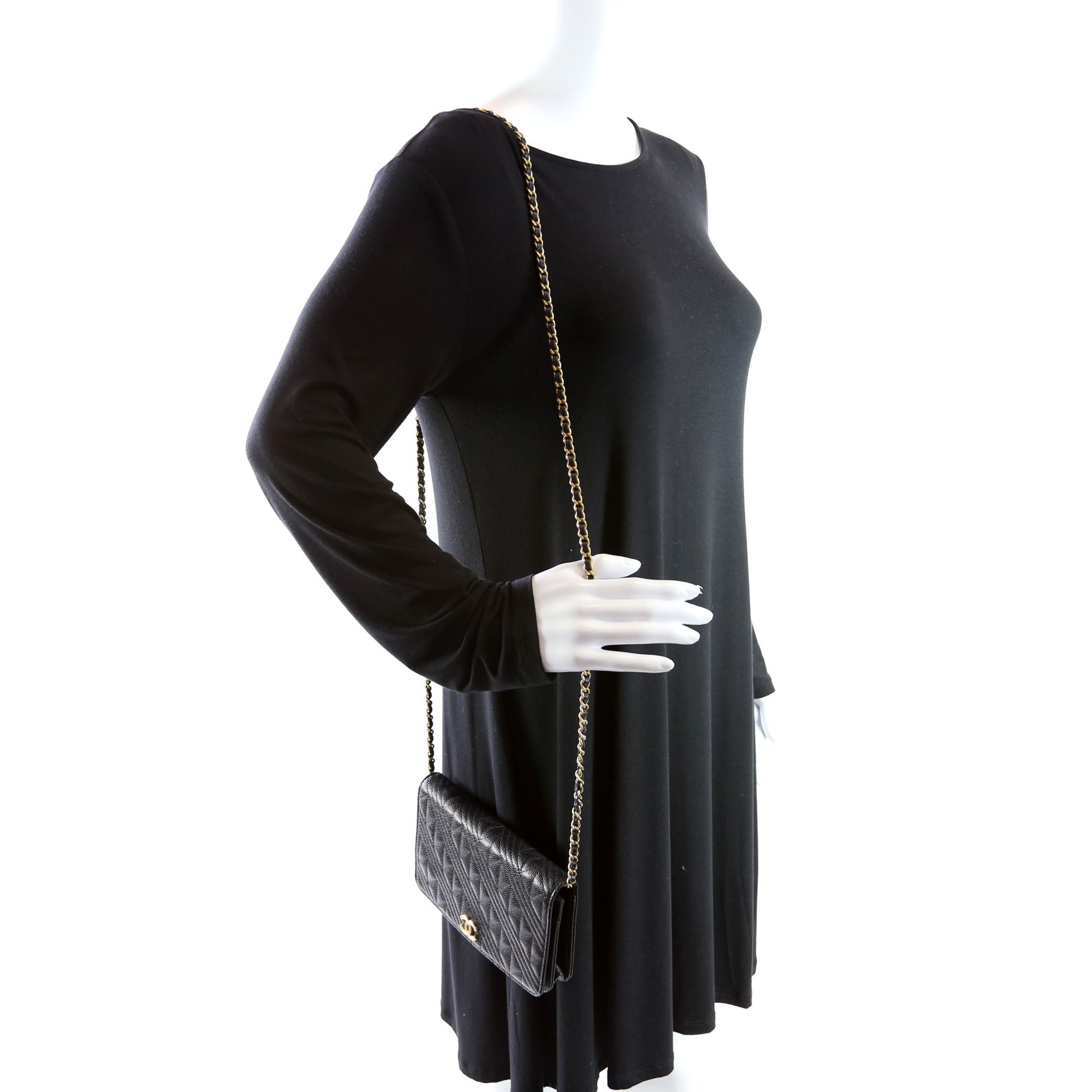 WOC Ancient Greek Quilted Caviar Black