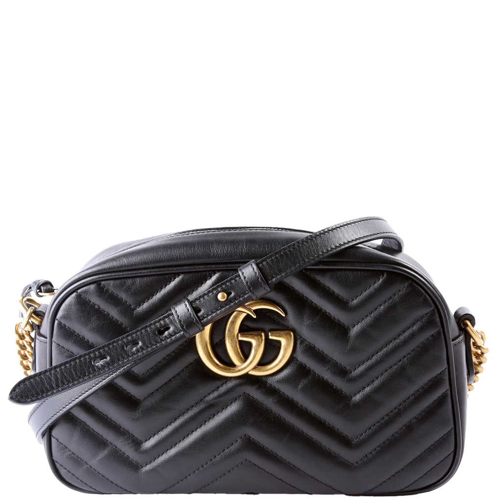 447632 Marmont Small Leather Camera Black