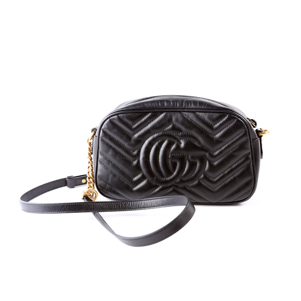 447632 Marmont Small Leather Camera Black
