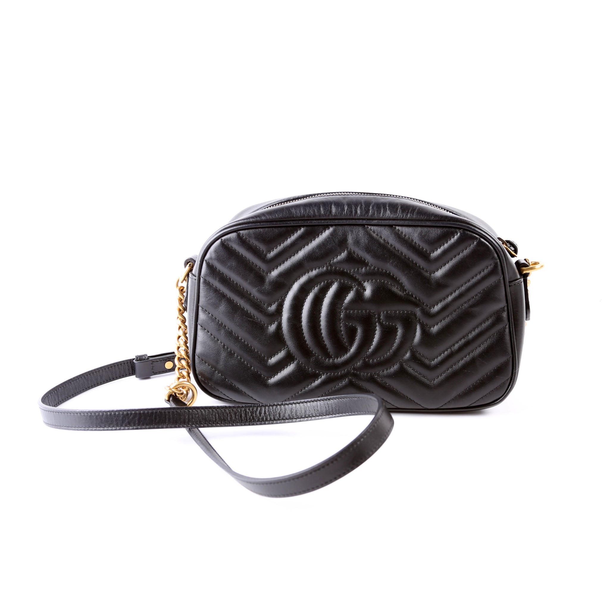 447632 Marmont Small Leather Camera Black
