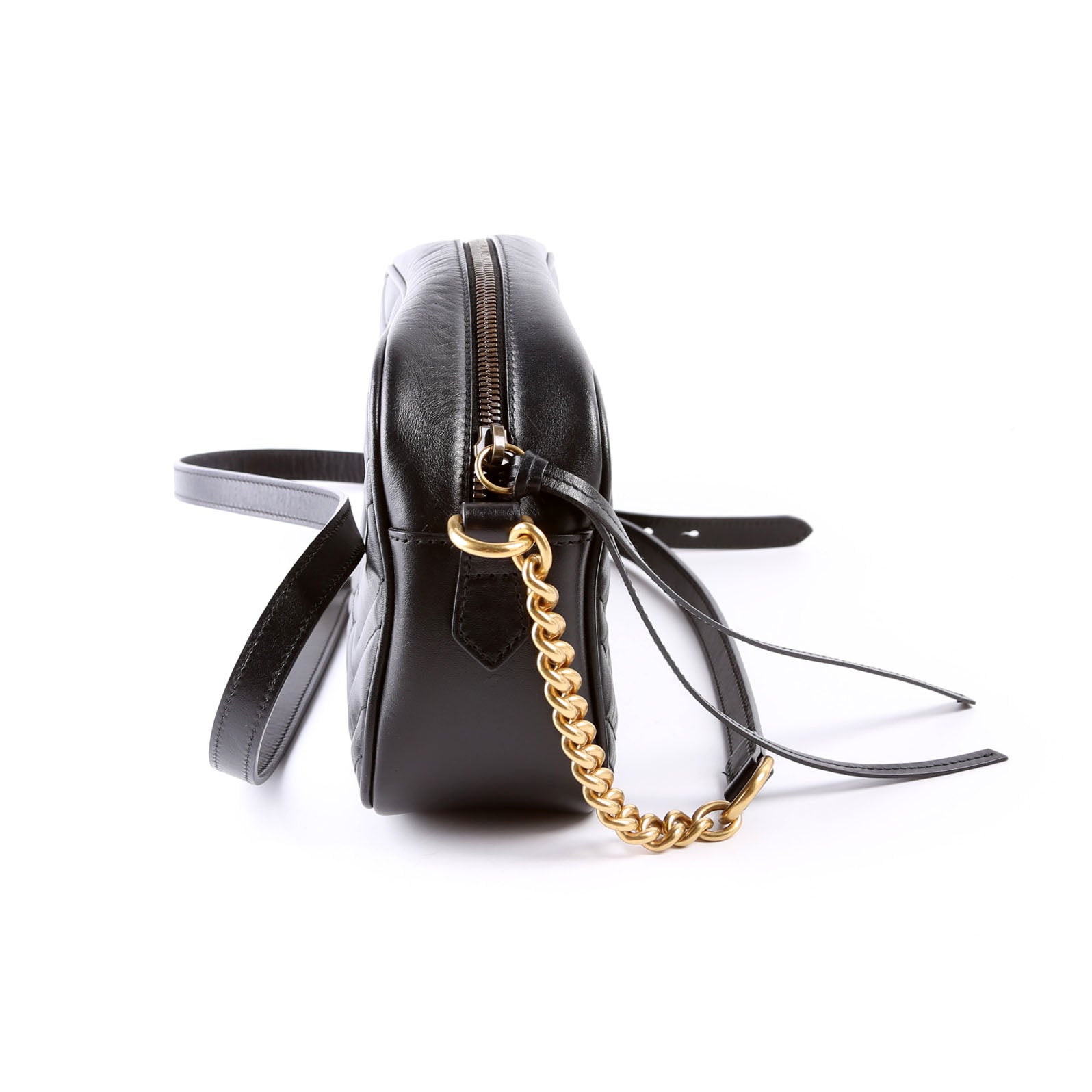 447632 Marmont Small Leather Camera Black