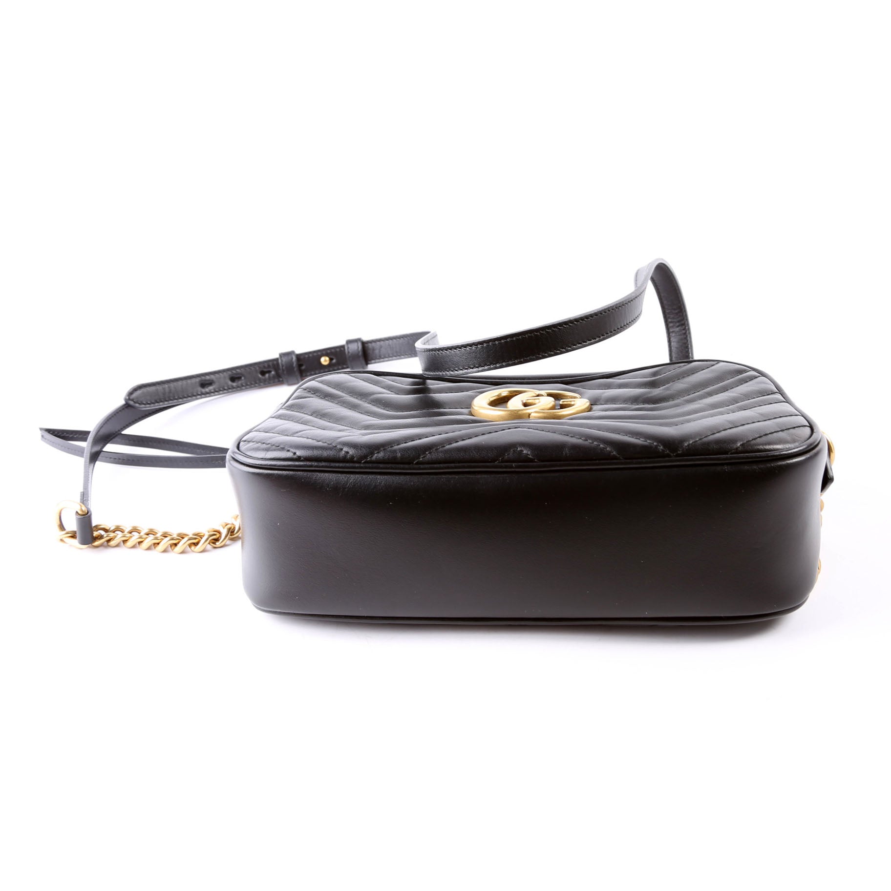 447632 Marmont Small Leather Camera Black