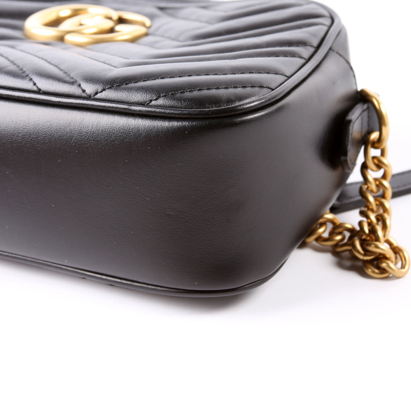 447632 Marmont Small Leather Camera Black