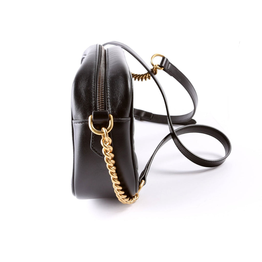 447632 Marmont Small Leather Camera Black