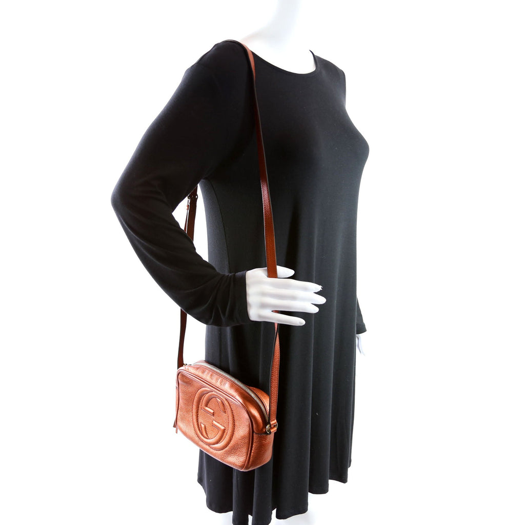 Gucci 308364 Soho Disco Crossbody Bronze