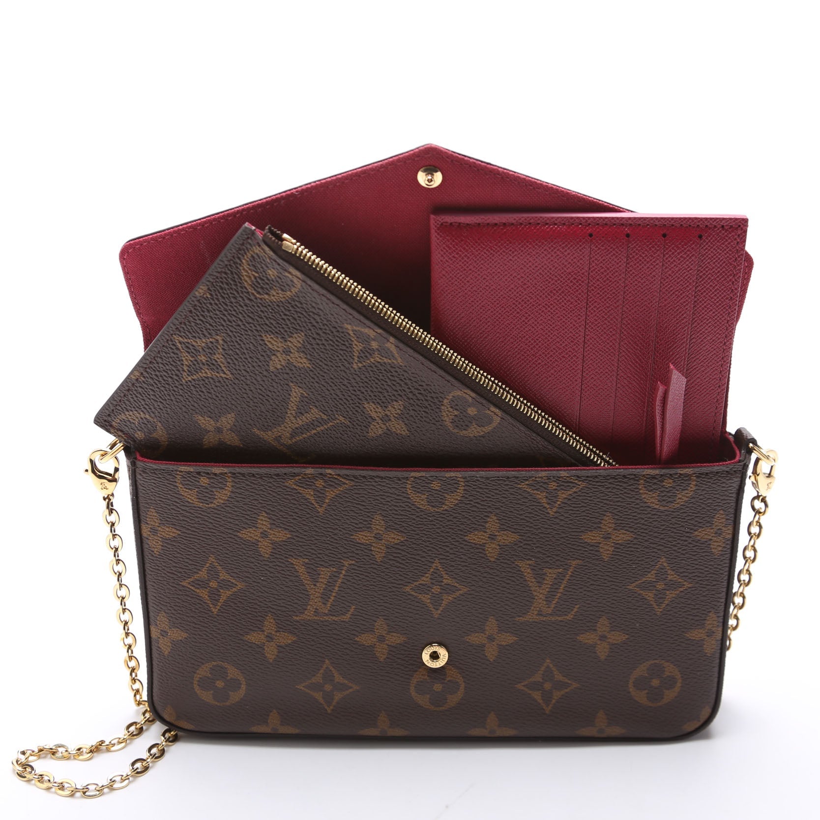 Pochette Felicie Monogram Berry