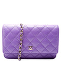 WOC Classic Quilted Caviar RFID Purple