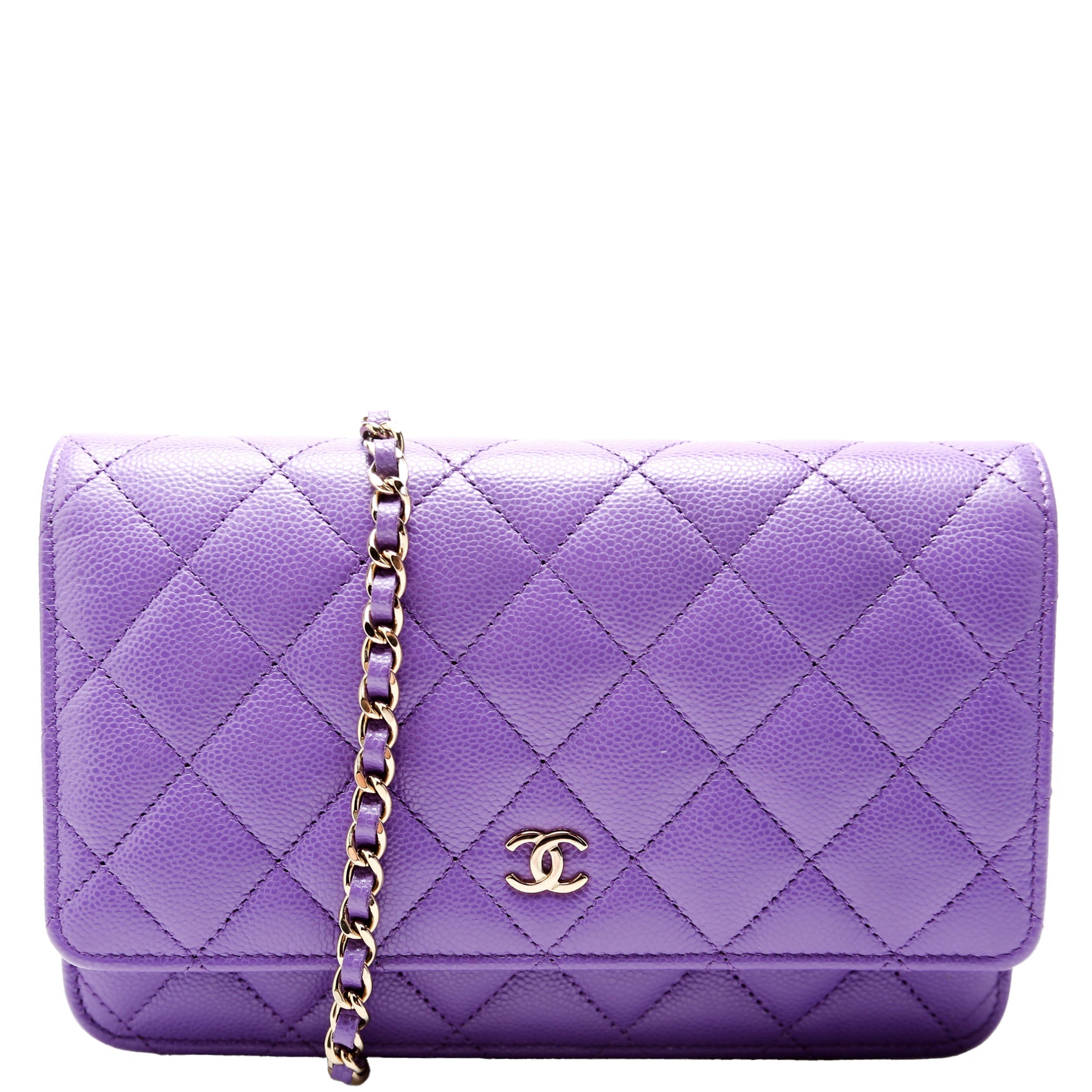WOC Classic Quilted Caviar RFID Purple