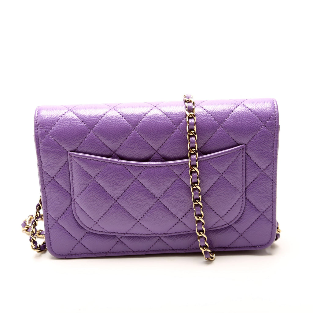 WOC Classic Quilted Caviar RFID Purple
