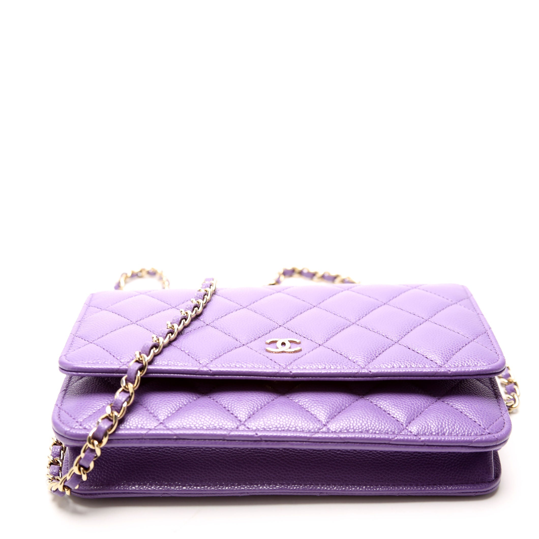 WOC Classic Quilted Caviar RFID Purple