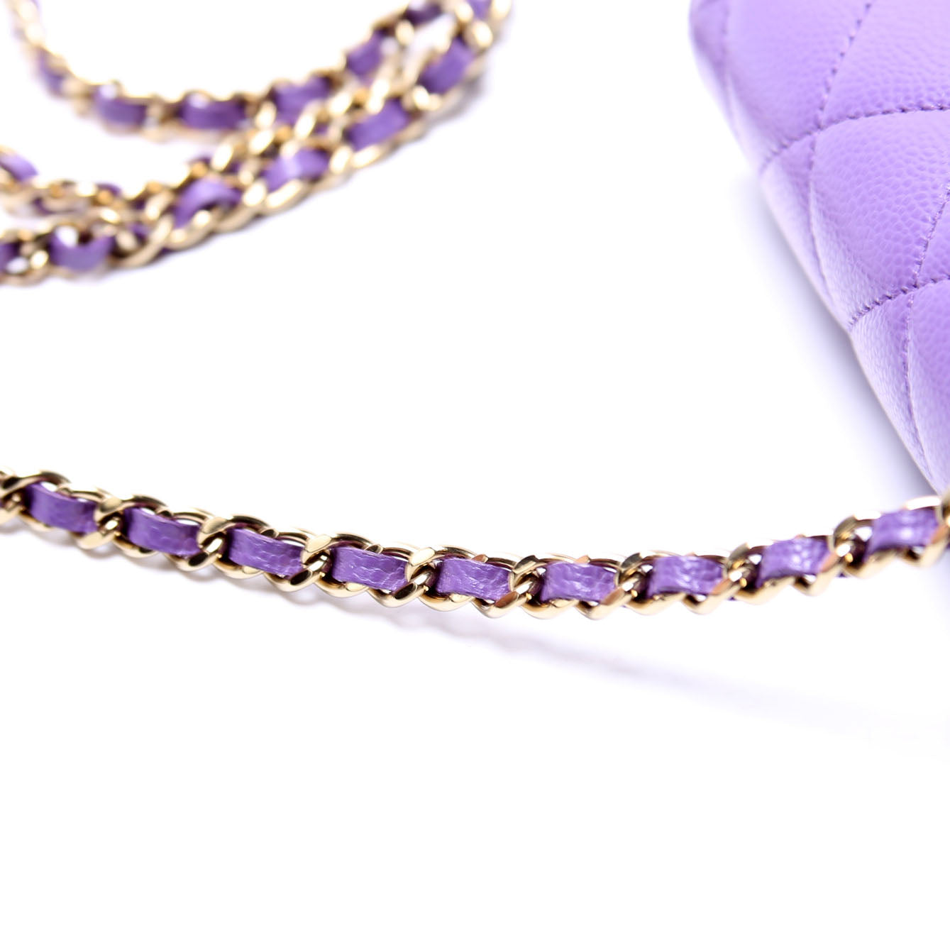 WOC Classic Quilted Caviar RFID Purple