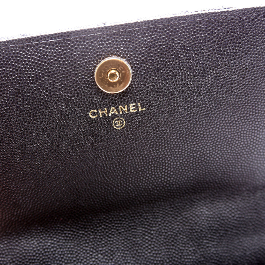 Pocket Twins Clutch on Chain Small Caviar
