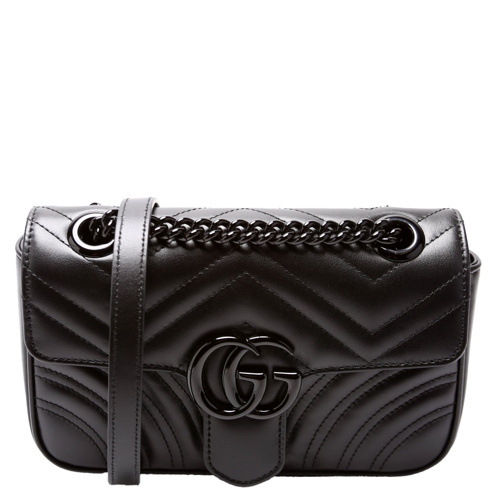 446744 Marmont Leather Shoulder Mini Flap