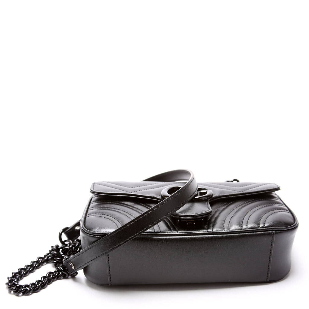446744 Marmont Leather Shoulder Mini Flap