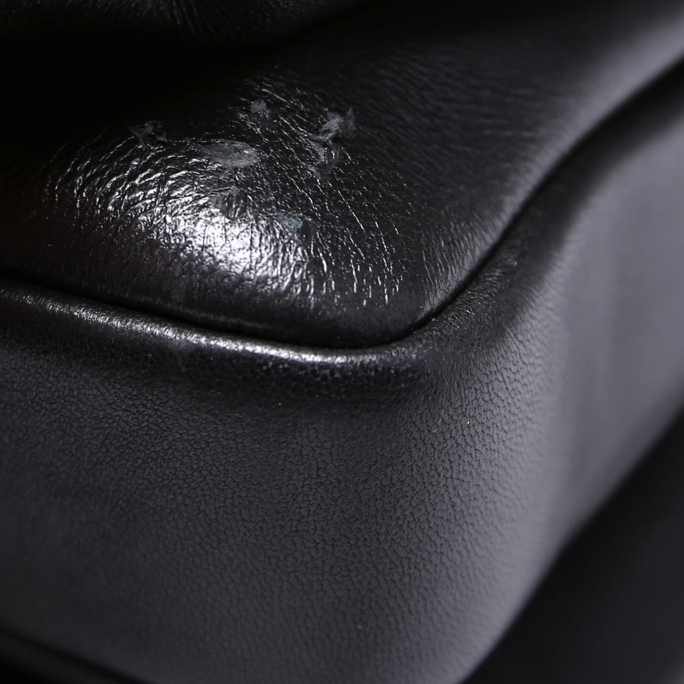 Trendy Top Handle Medium Lambskin 28M Black